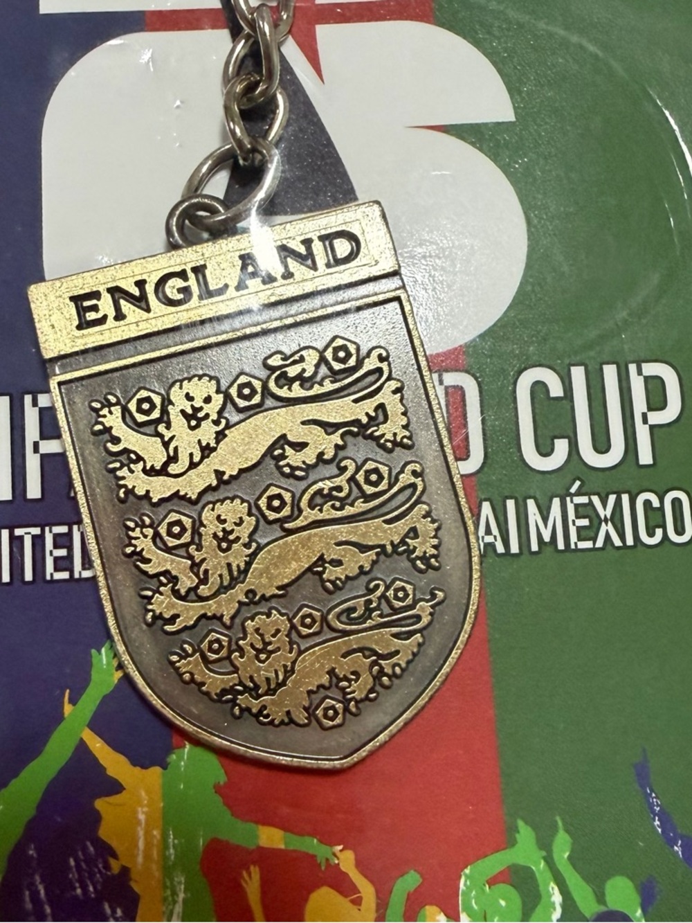 Keychain🏆 ENGLAND 🏴󠁧󠁢󠁥󠁮󠁧󠁿World Cup  Bronze Metal /Llavero INGLATERRA Copa Mundo